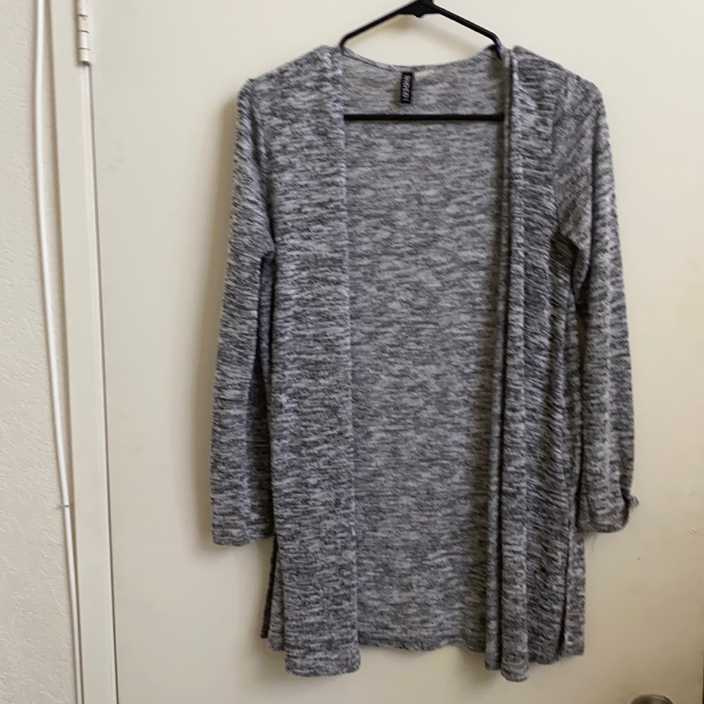 Grey and black cardigan